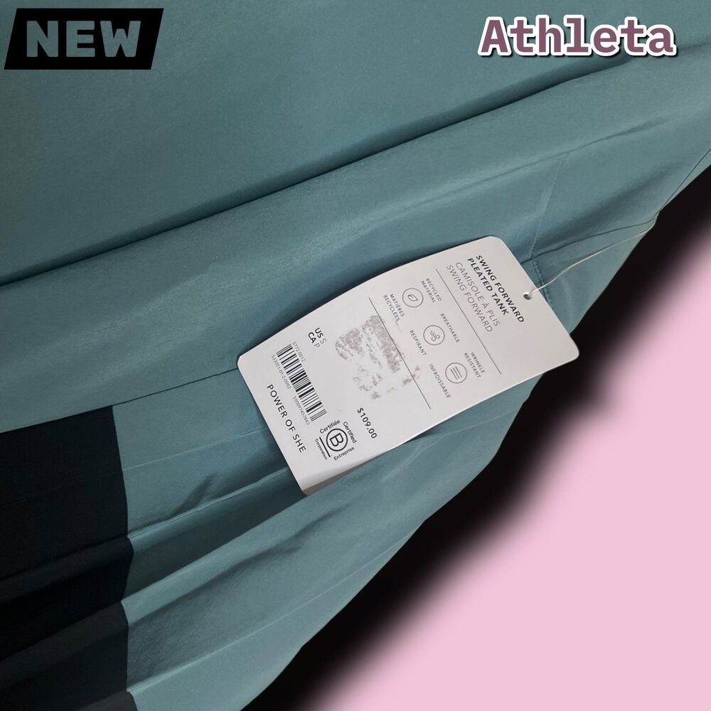 🔴New Athleta Swing Forward Pleated Tank — NWT (Size S) - Picture 3 of 9